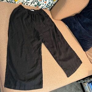The Tiny Closet, The Lounger Pants, black linen, M